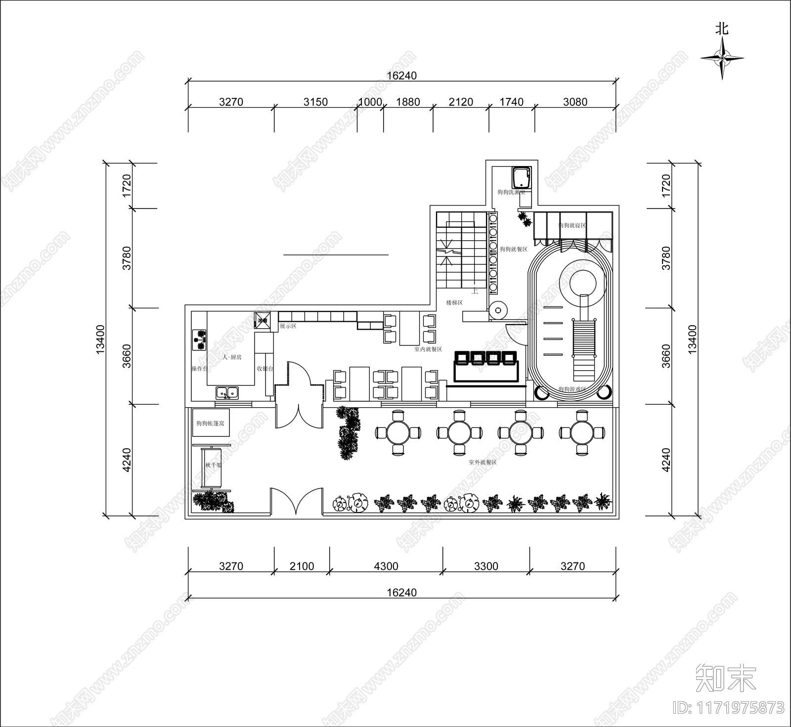 现代其他餐饮空间施工图下载【ID:1171975873】