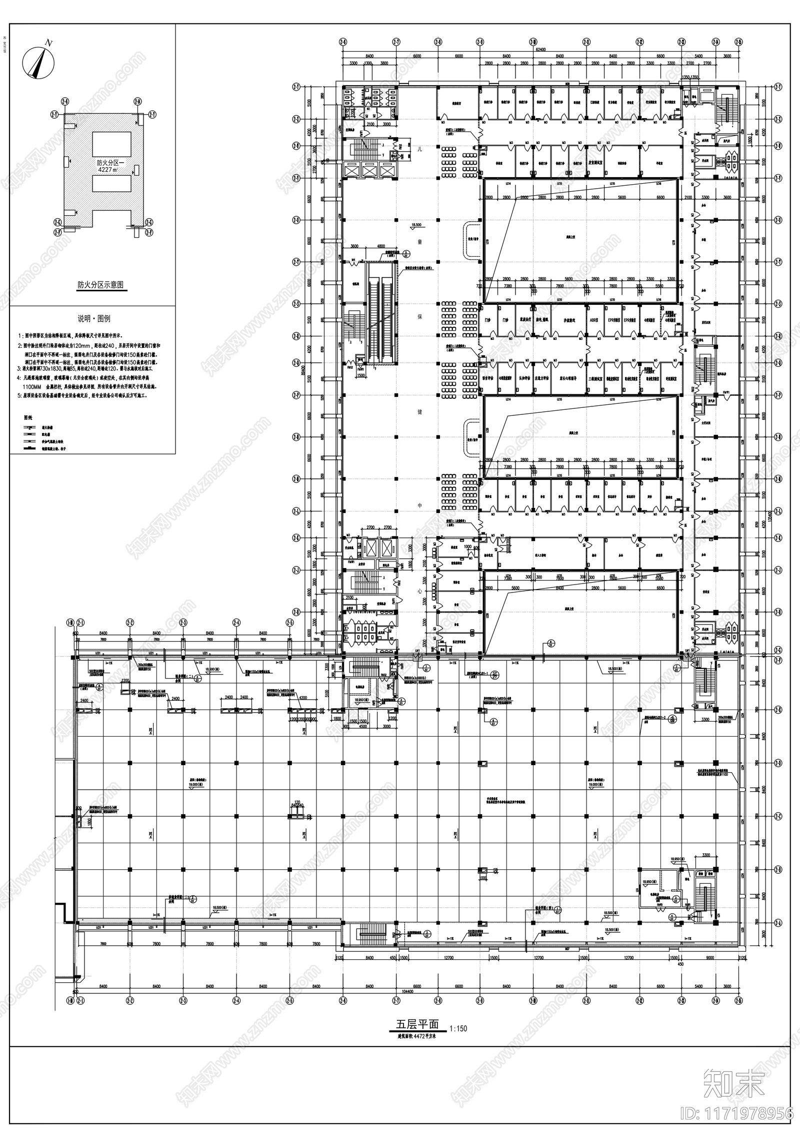 现代医院建筑cad施工图下载【ID:1171978956】