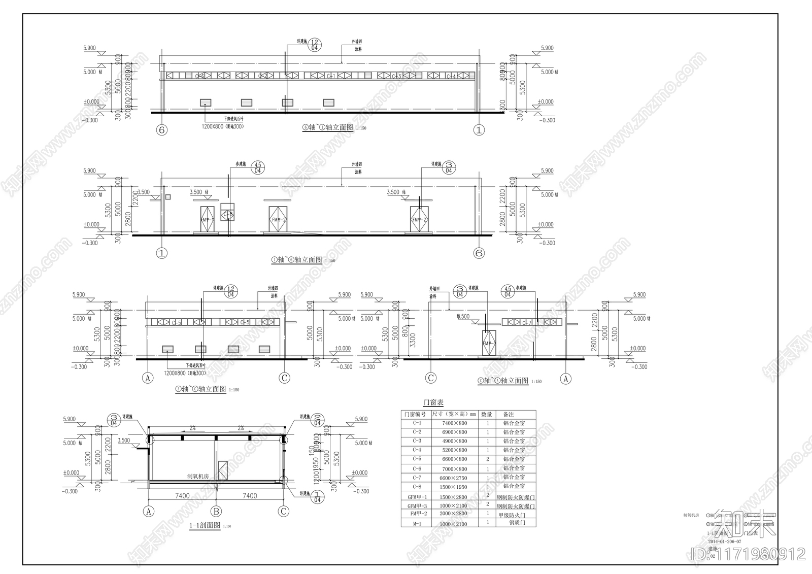 现代医院建筑cad施工图下载【ID:1171980912】