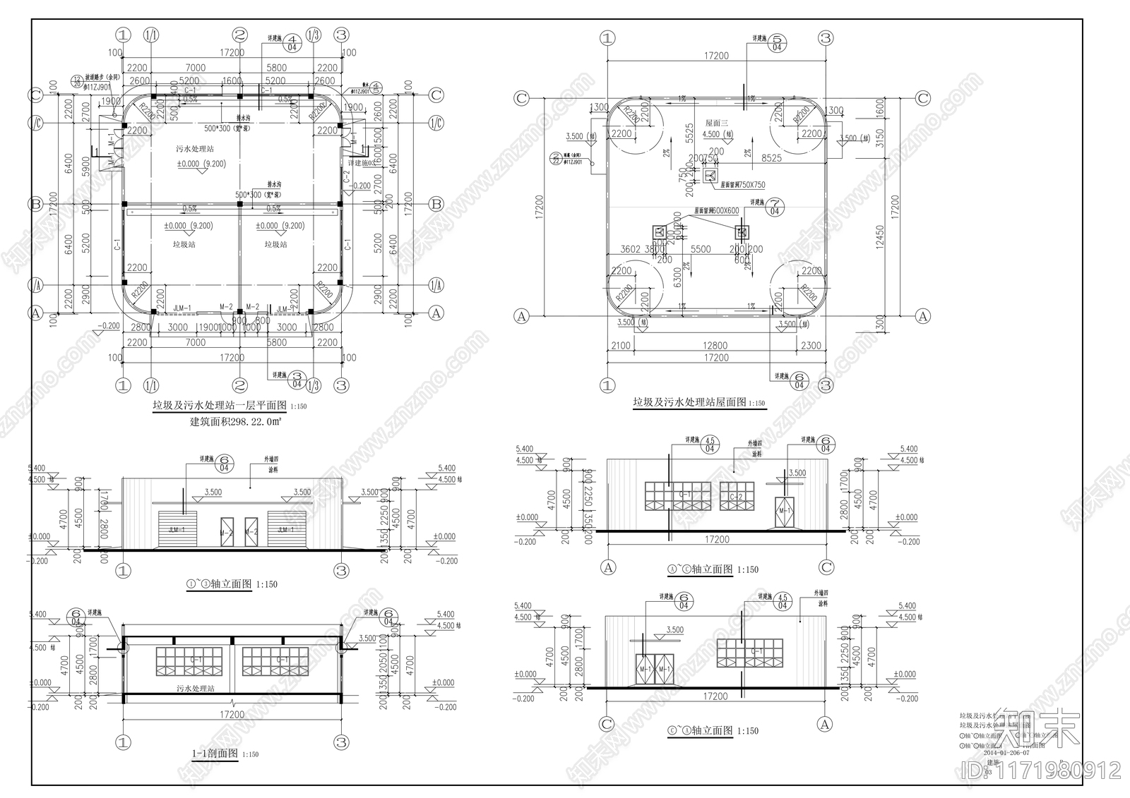 现代医院建筑cad施工图下载【ID:1171980912】
