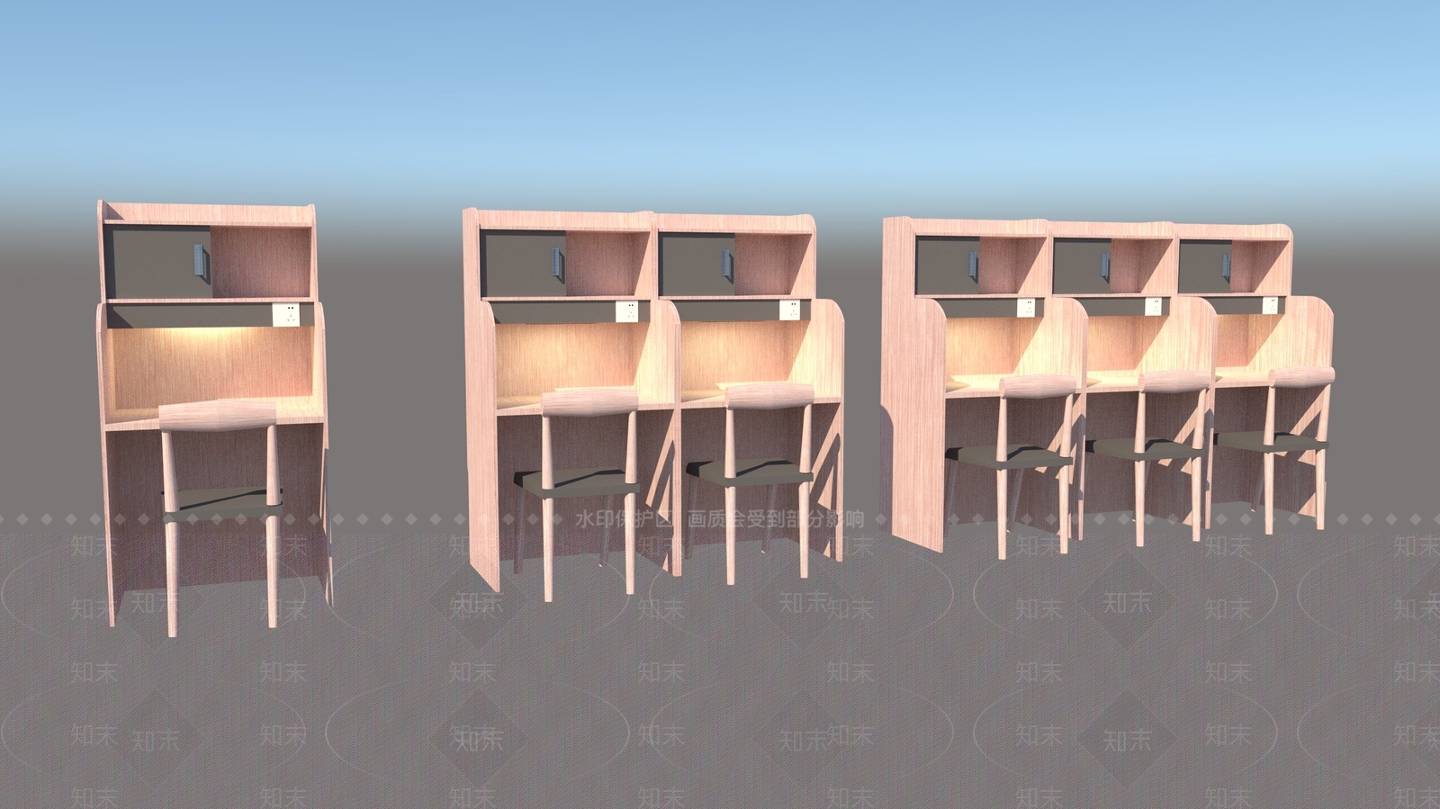 现代其他学校空间SU模型下载【ID:1171983356】
