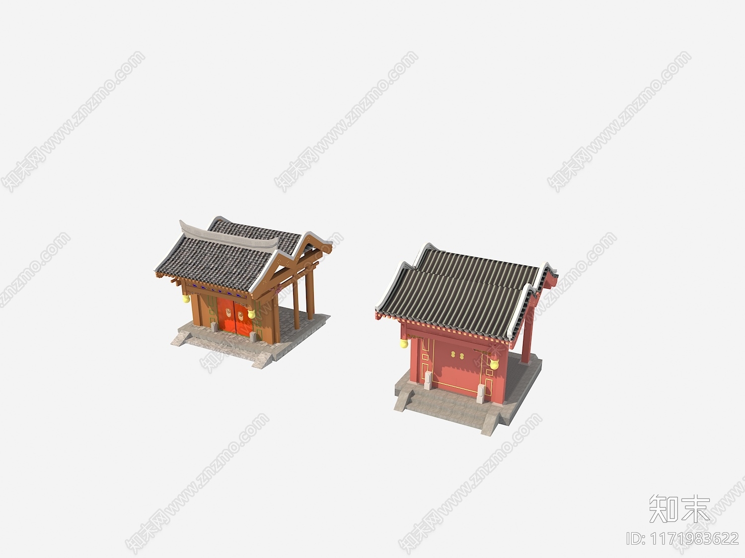 中式古建3D模型下载【ID:1171983622】