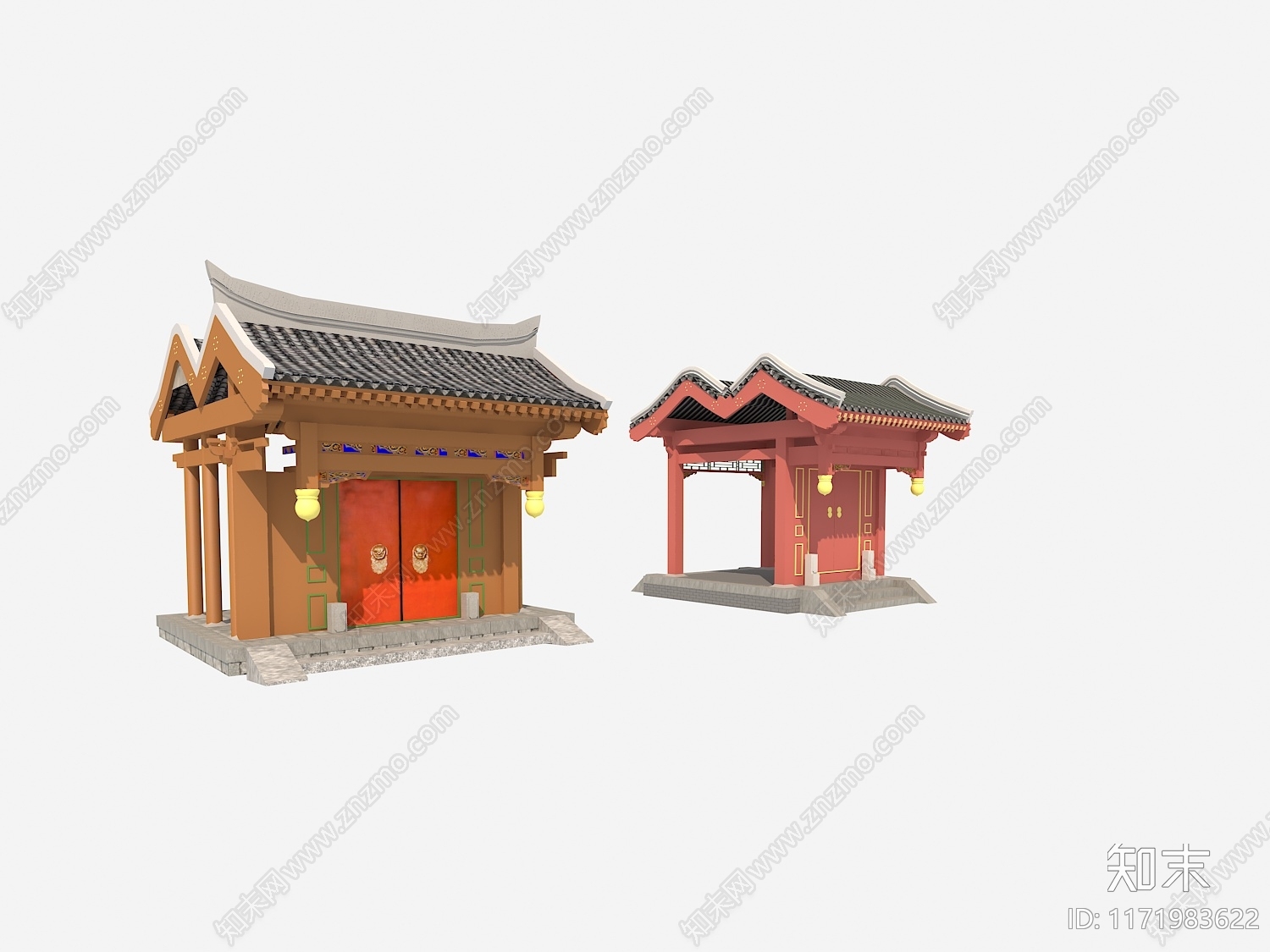 中式古建3D模型下载【ID:1171983622】