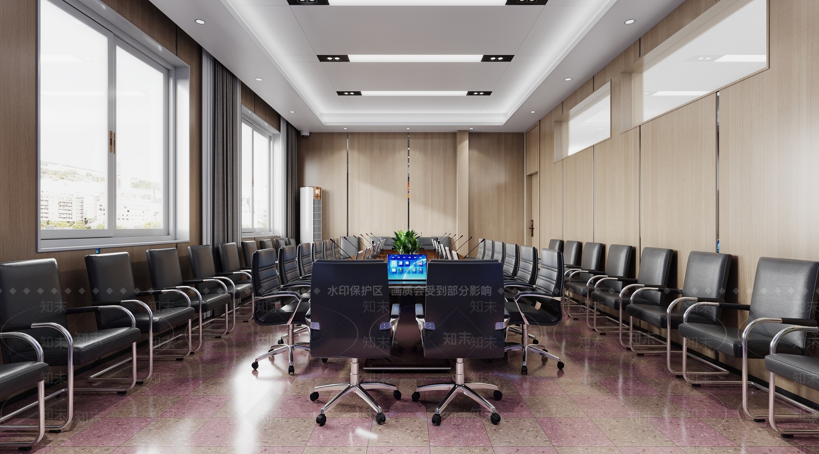 现代会议室3D模型下载【ID:1171984399】