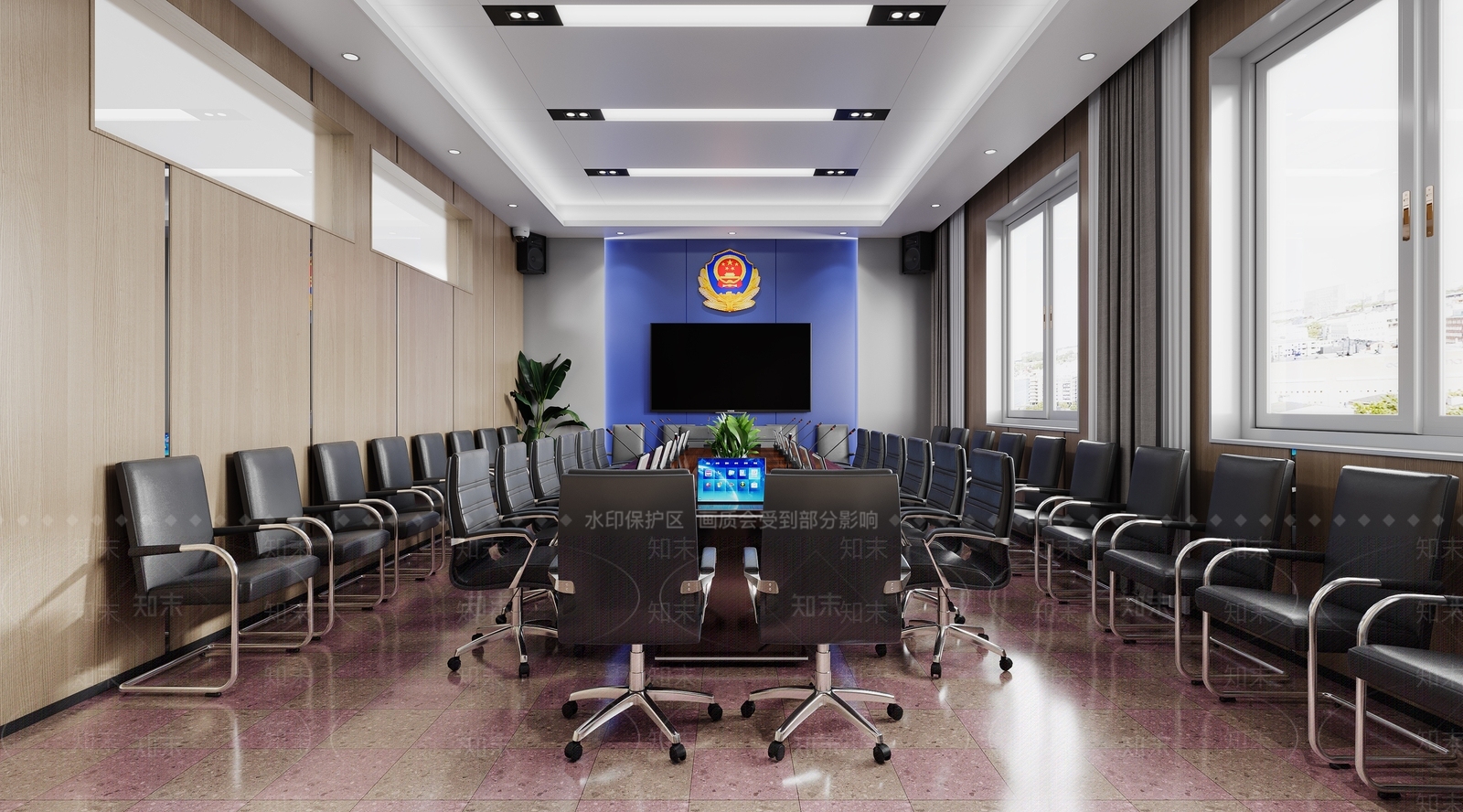 现代会议室3D模型下载【ID:1171984399】