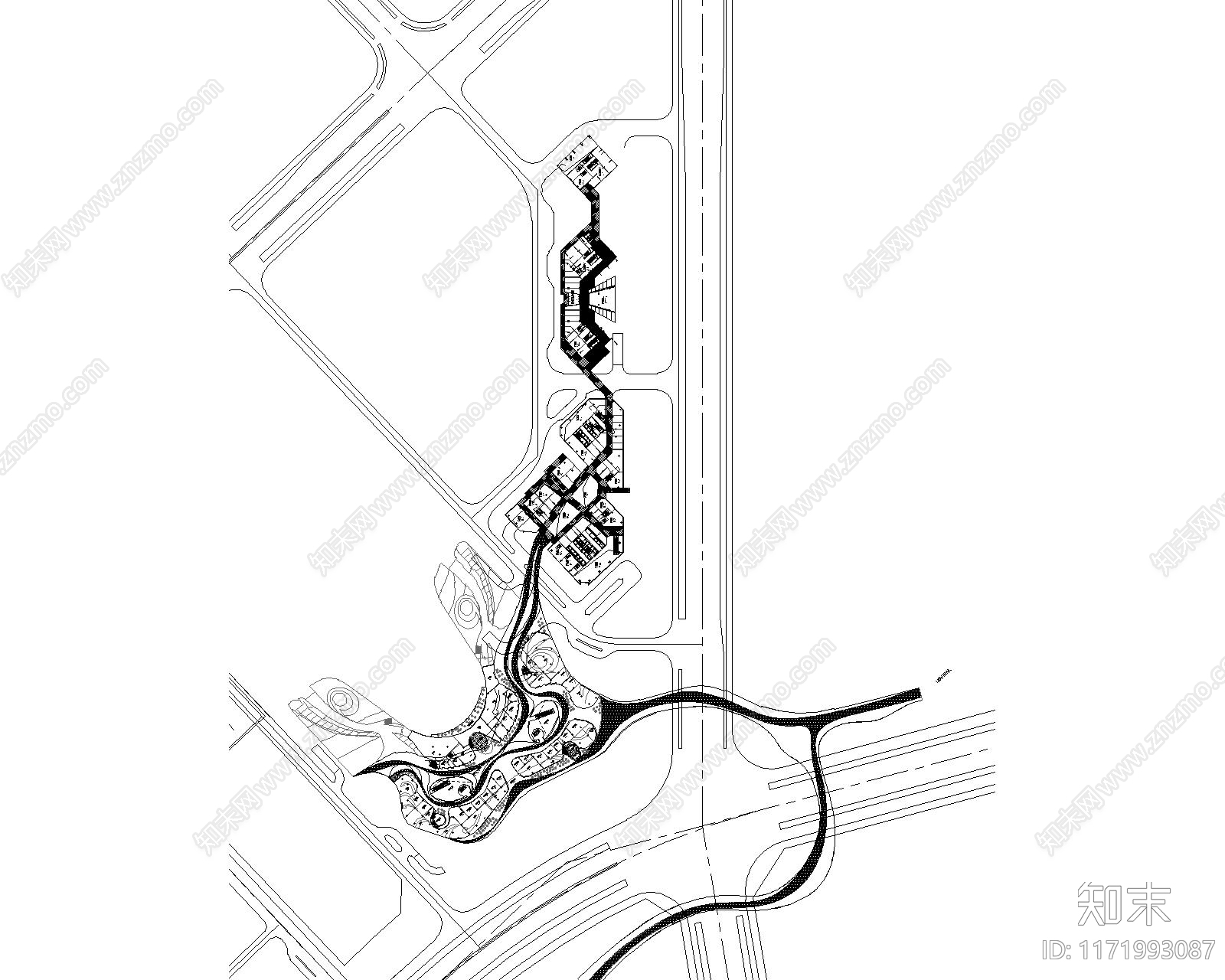 现代办公楼建筑cad施工图下载【ID:1171993087】