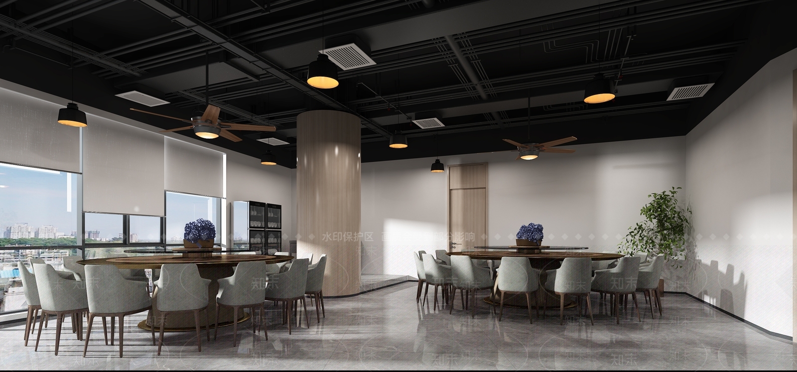 现代食堂3D模型下载【ID:1171994696】