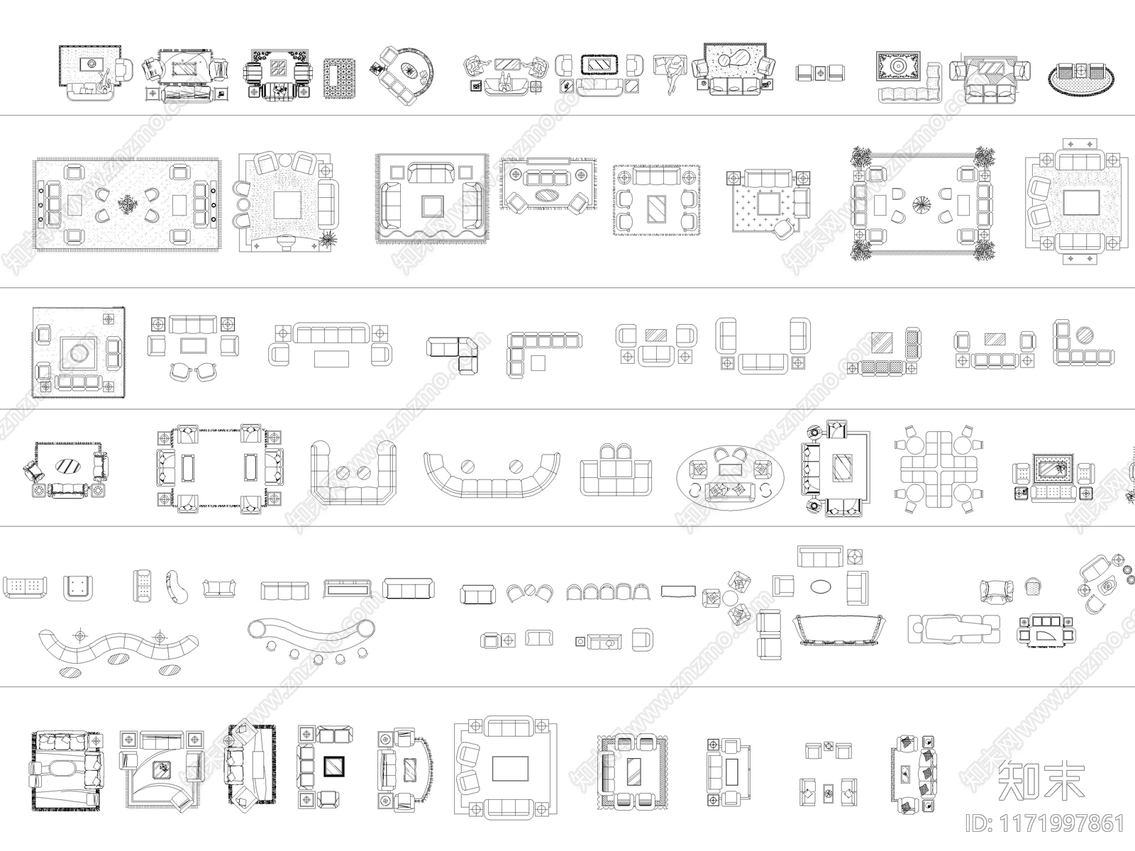 2024年最新工装餐饮空间家具CAD图库施工图下载【ID:1171997861】