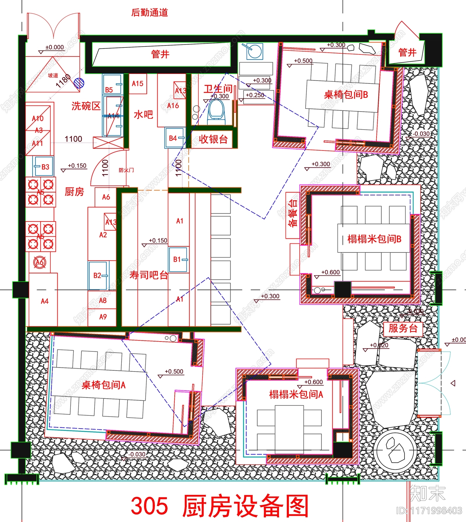 现代工装图库cad施工图下载【ID:1171998403】
