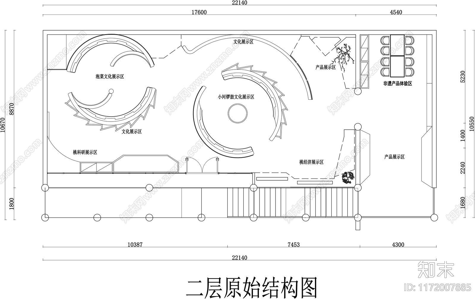 中式展厅施工图下载【ID:1172007885】