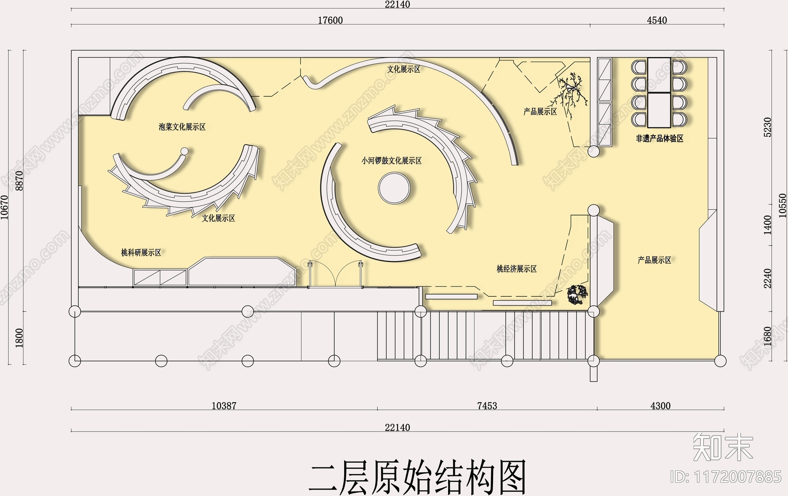 中式展厅施工图下载【ID:1172007885】