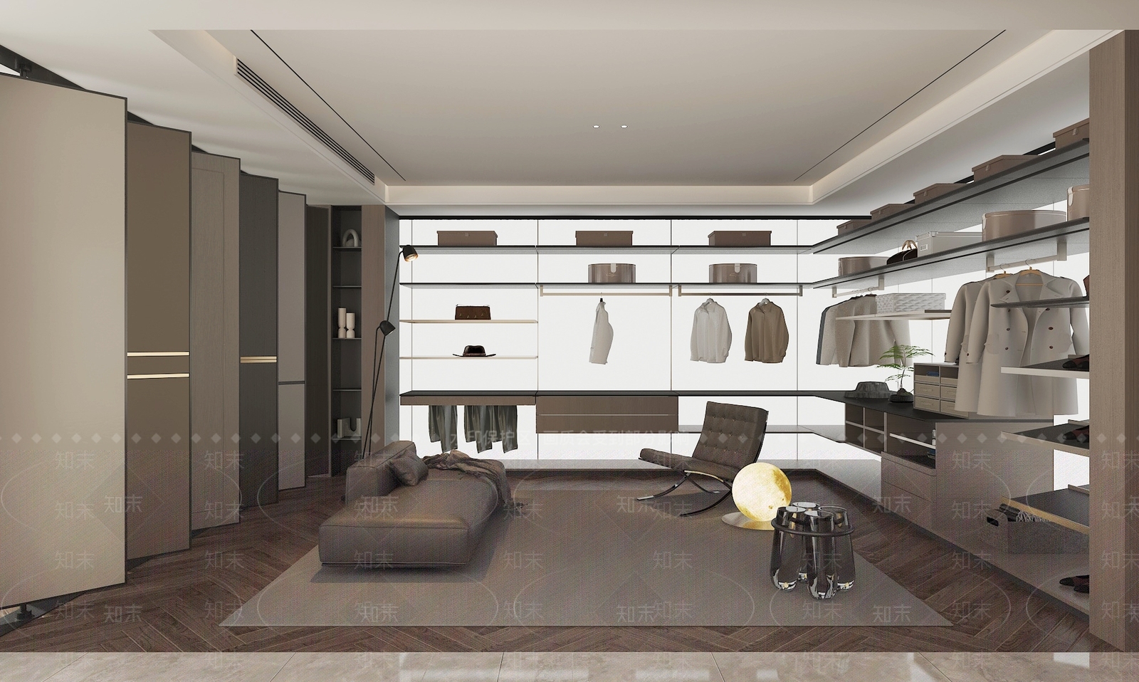 现代衣帽间3D模型下载【ID:1172020200】