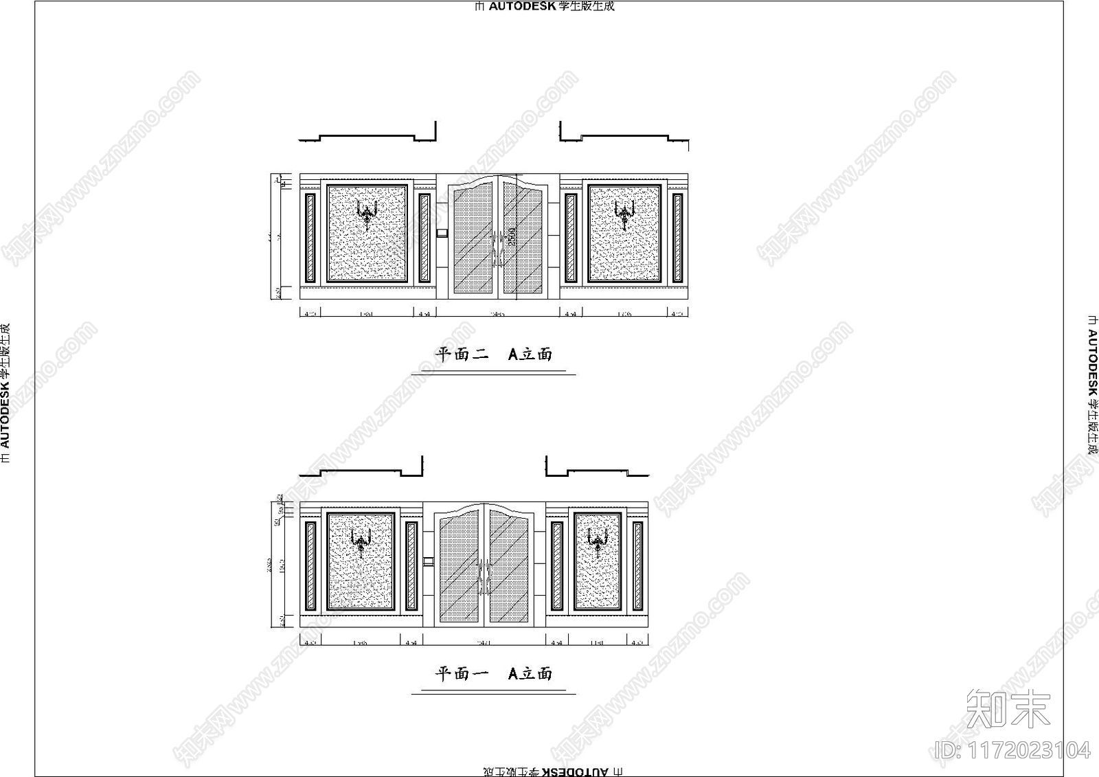 欧式美式综合硬装构件图库施工图下载【ID:1172023104】