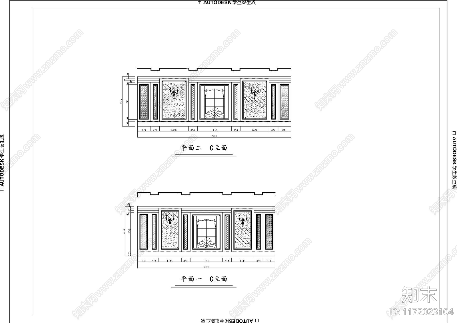 欧式美式综合硬装构件图库施工图下载【ID:1172023104】