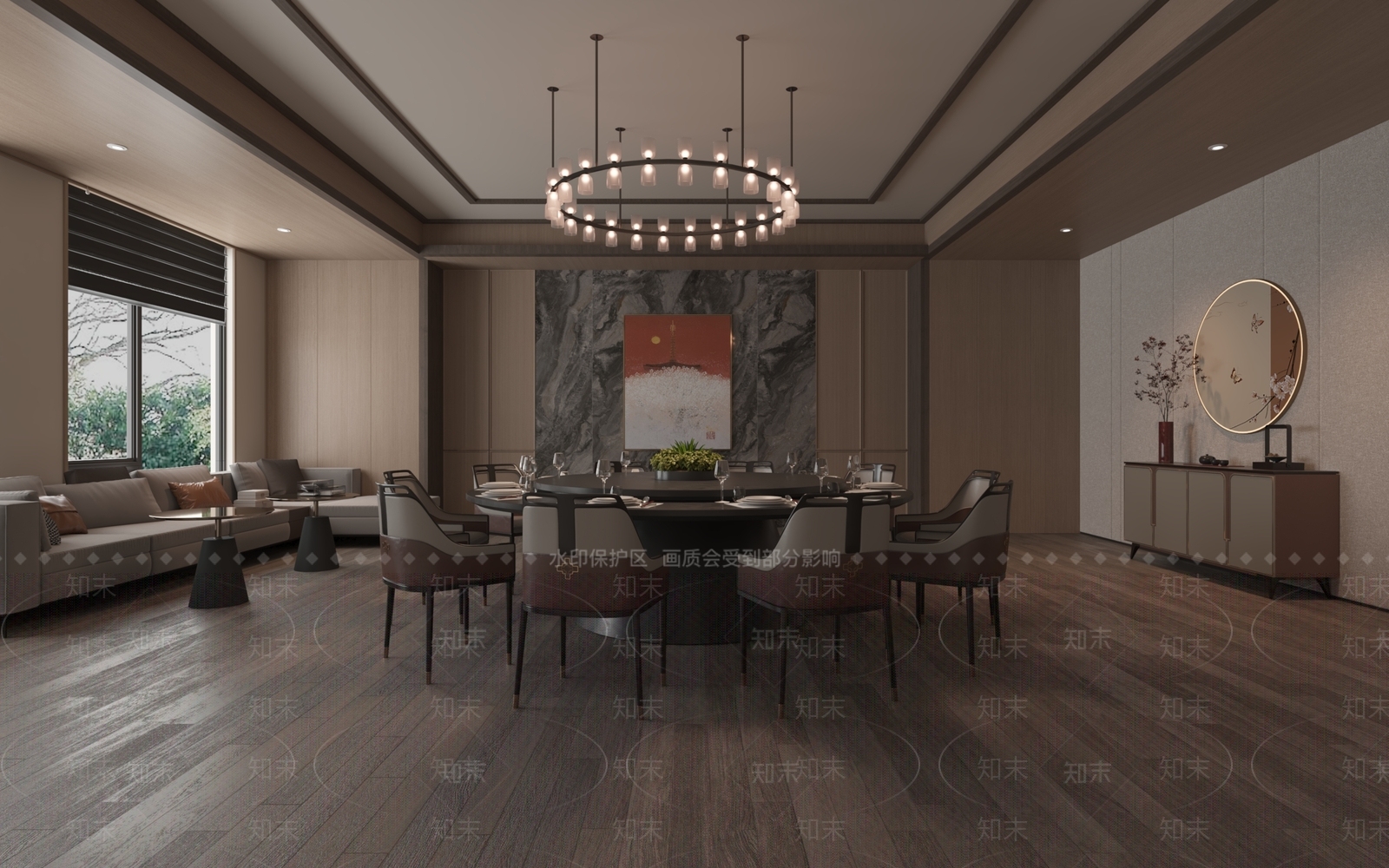 新中式包厢3D模型下载【ID:1172027697】
