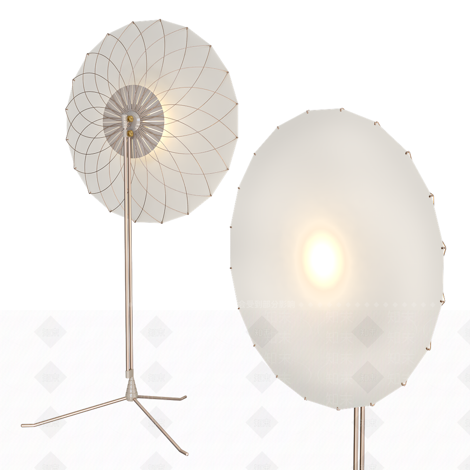 美式欧式落地灯SU模型下载【ID:1172028574】