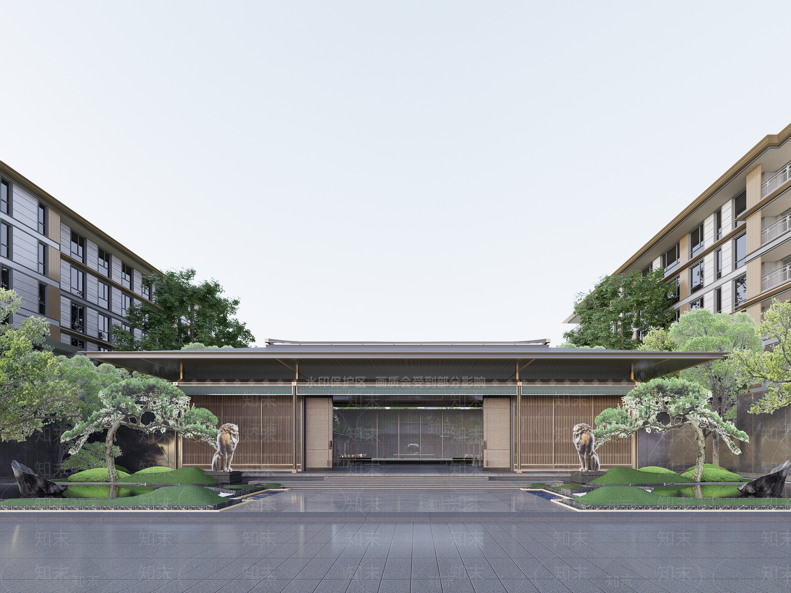 现代新中式多层住宅SU模型下载【ID:1172033355】