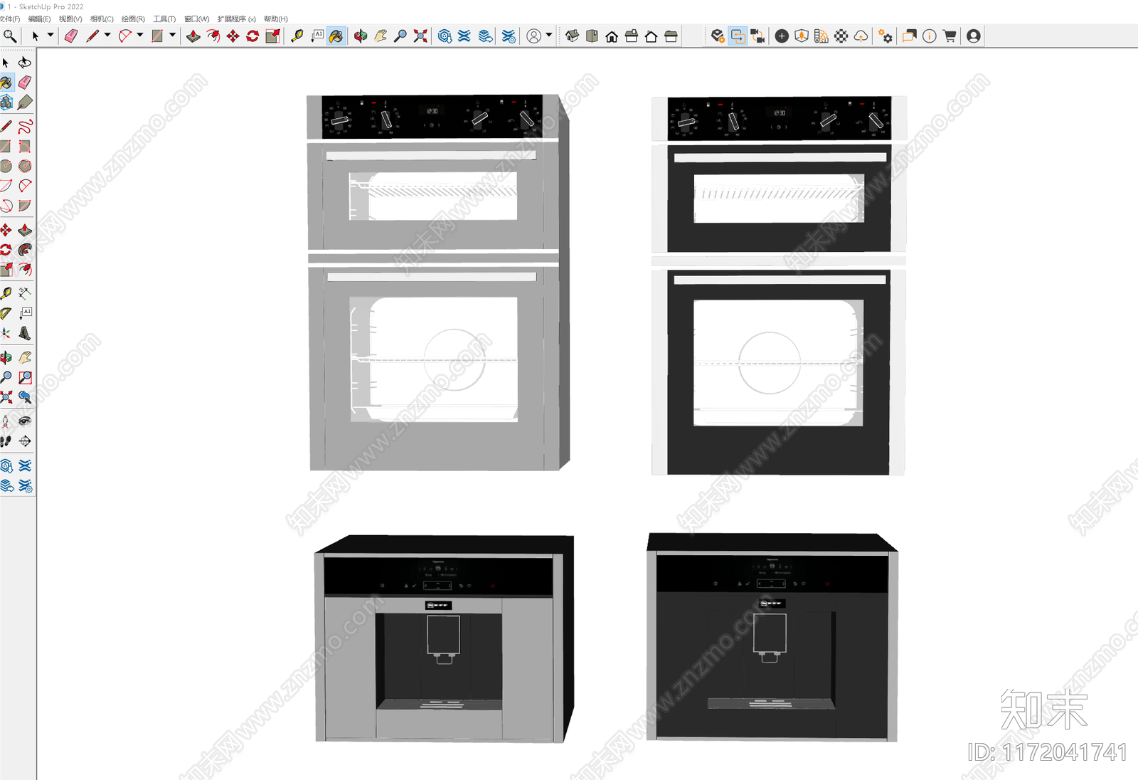 烤箱SU模型下载【ID:1172041741】