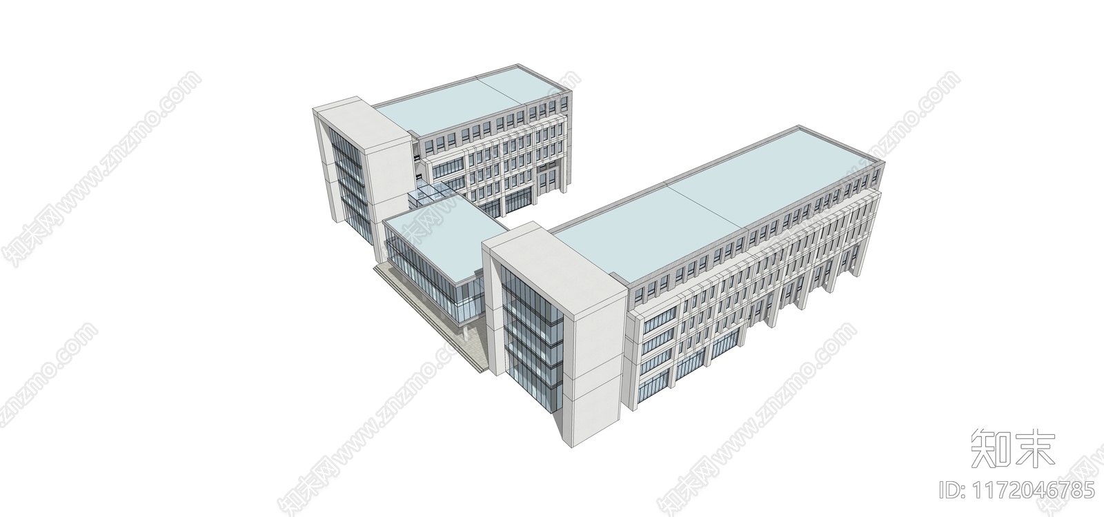 现代学校建筑SU模型下载【ID:1172046785】