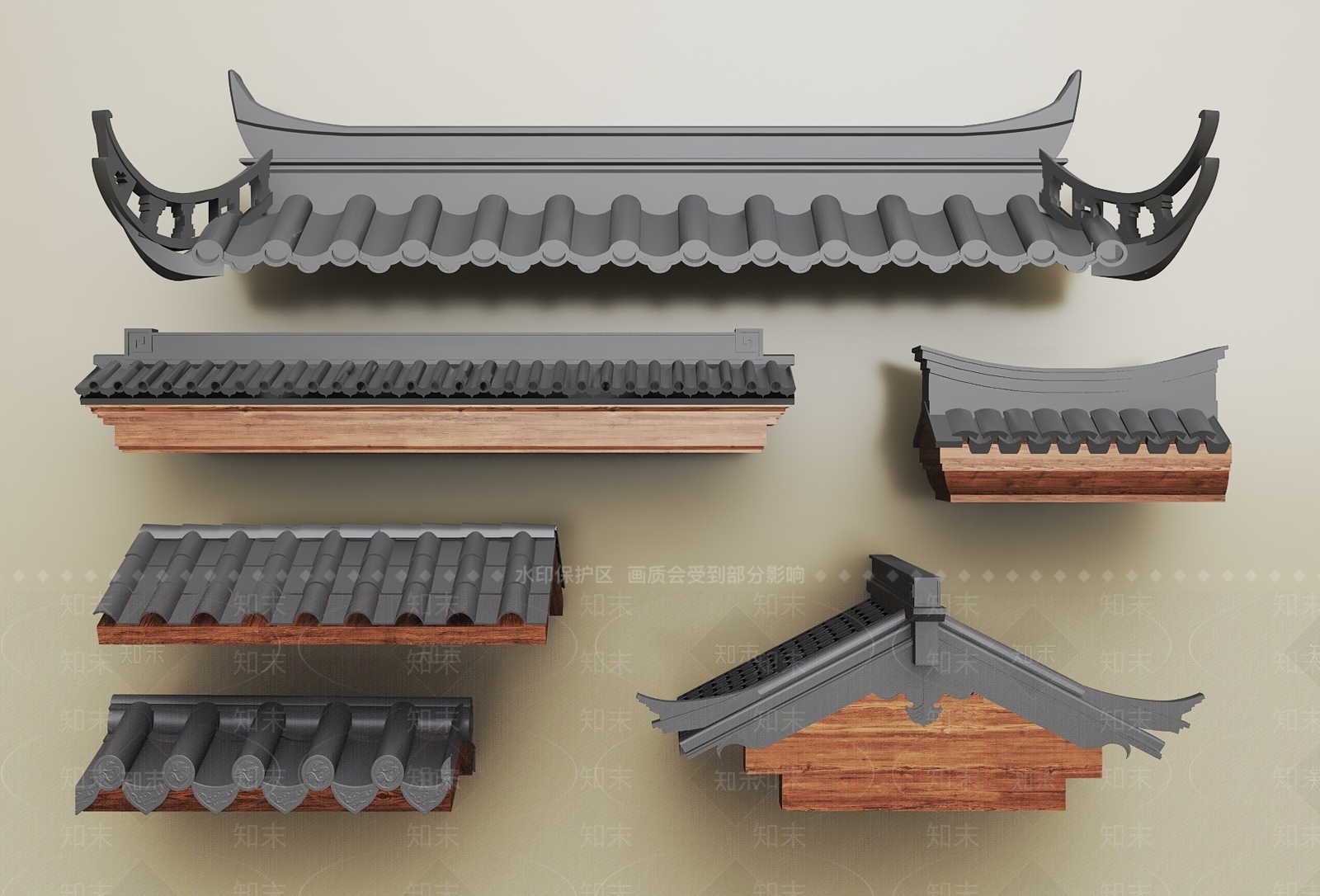 中式古建3D模型下载【ID:1172051003】