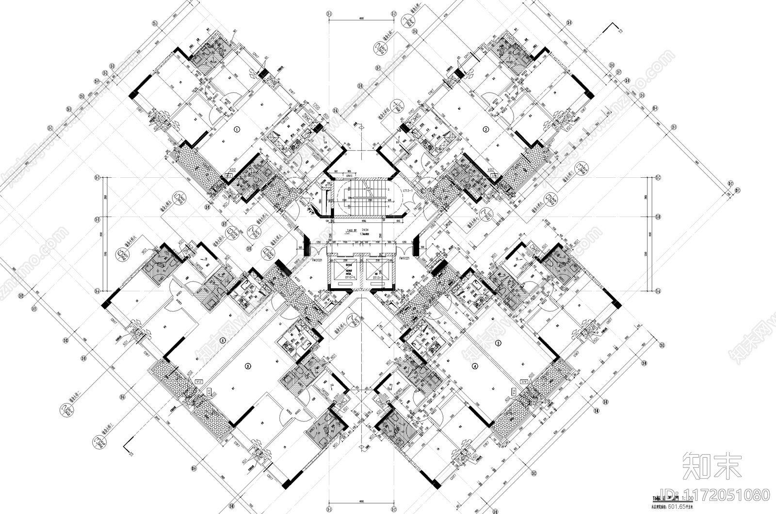 现代其他居住建筑cad施工图下载【ID:1172051080】