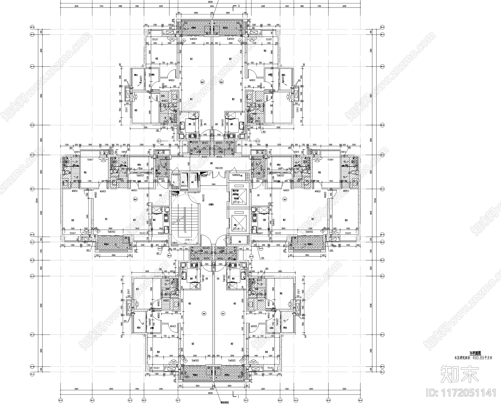 现代其他居住建筑cad施工图下载【ID:1172051141】