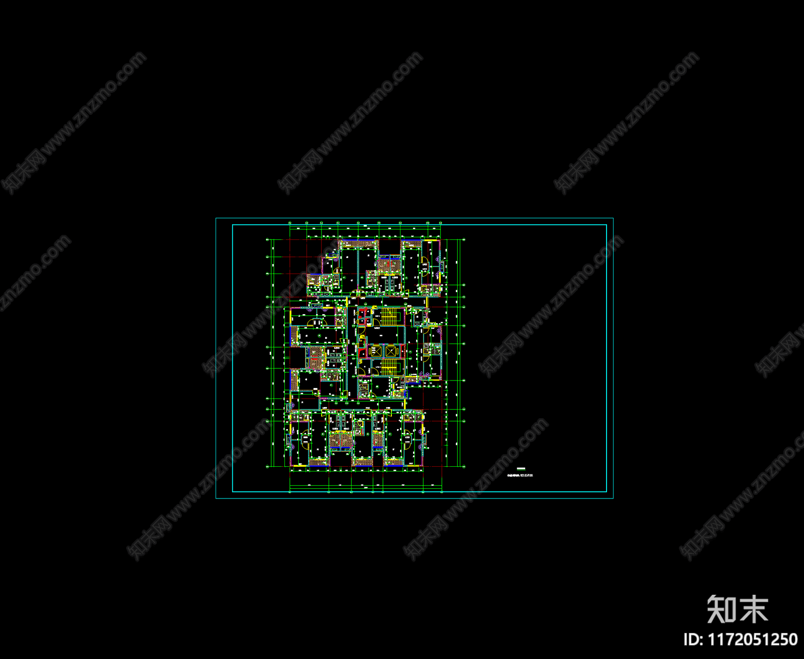 现代其他居住建筑cad施工图下载【ID:1172051250】