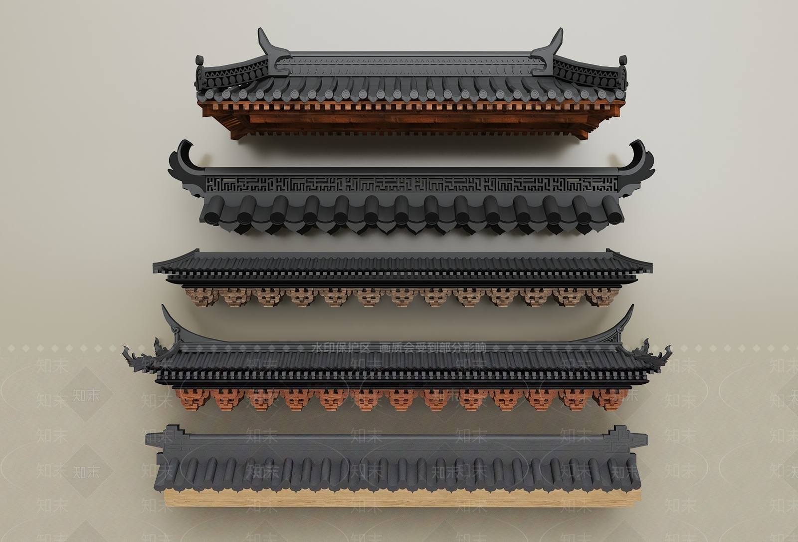 新中式中式古建3D模型下载【ID:1172051289】