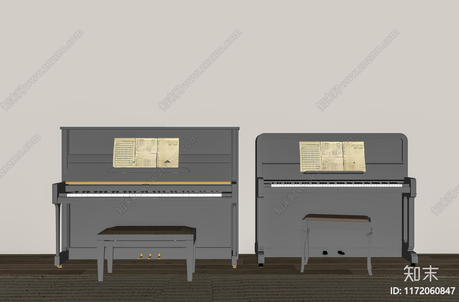 现代钢琴房SU模型下载【ID:1172060847】