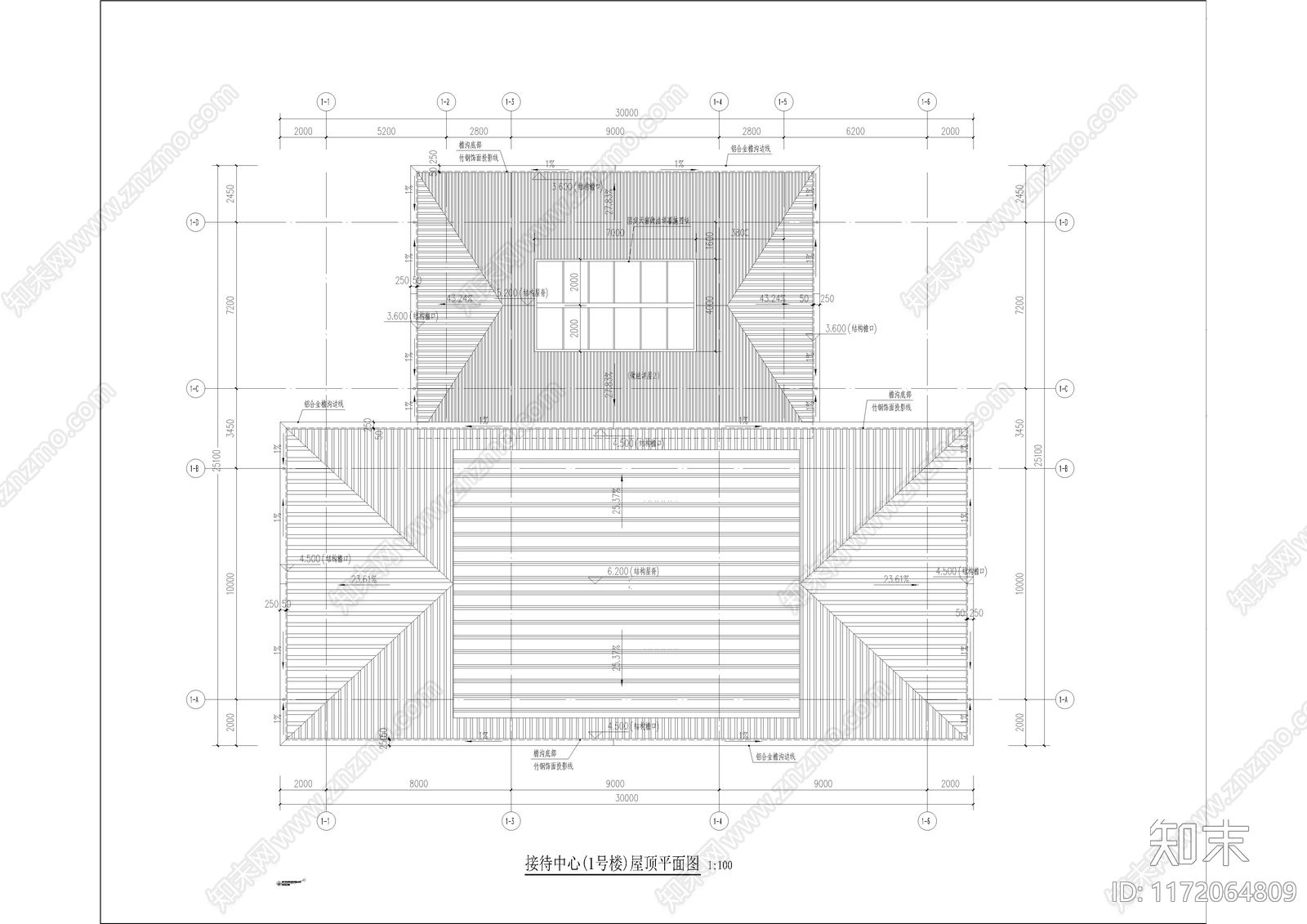 现代会议中心建筑cad施工图下载【ID:1172064809】