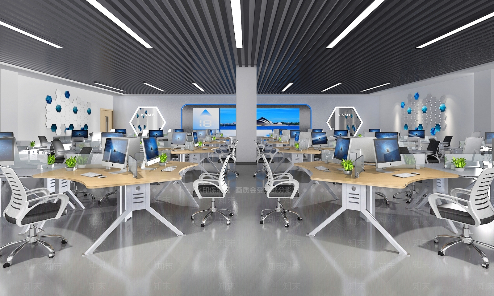 现代工业教室3D模型下载【ID:1172081154】