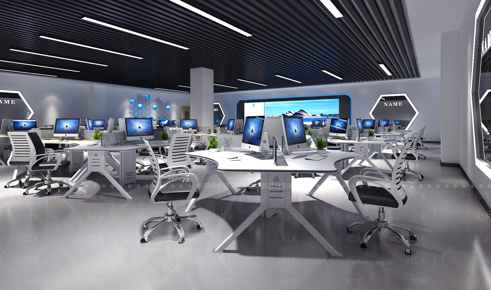 现代工业教室3D模型下载【ID:1172081154】