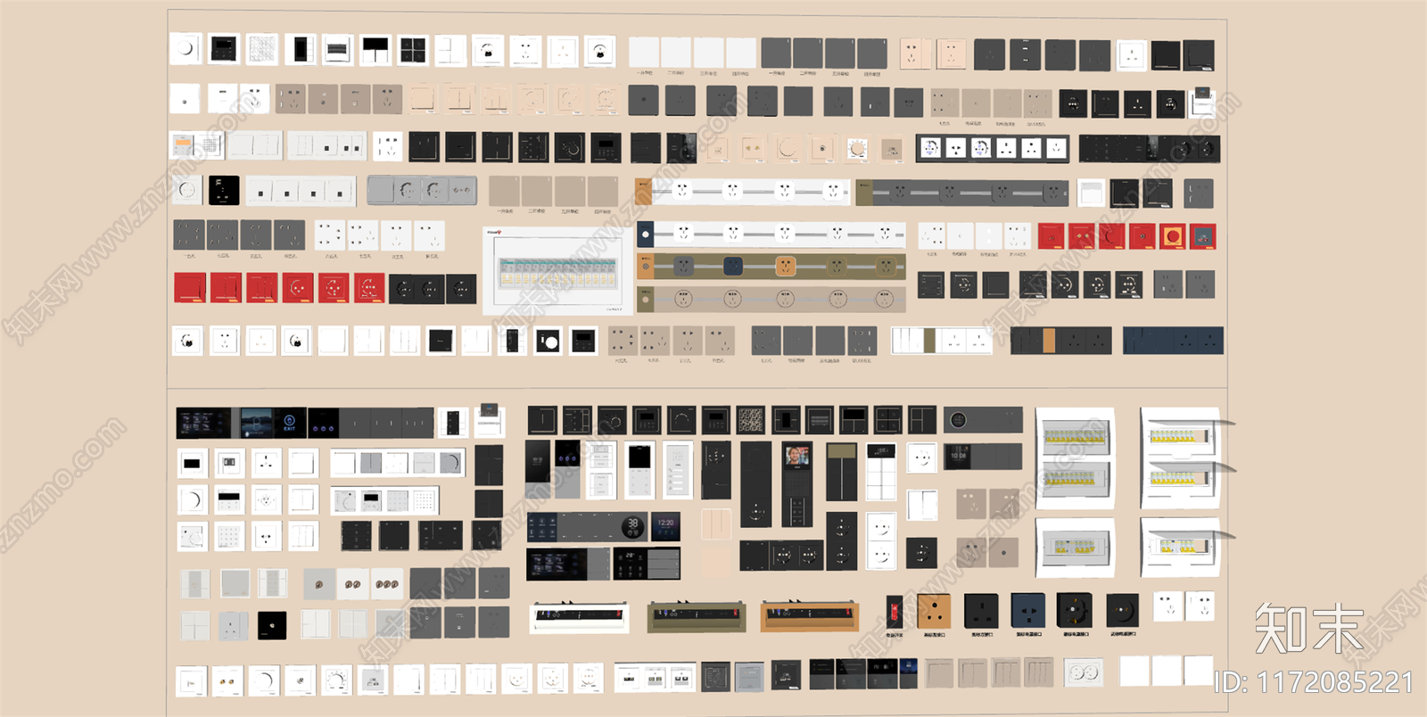开关插座SU模型下载【ID:1172085221】
