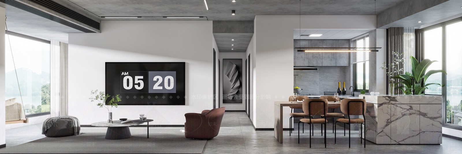 工业客餐厅3D模型下载【ID:1172091348】