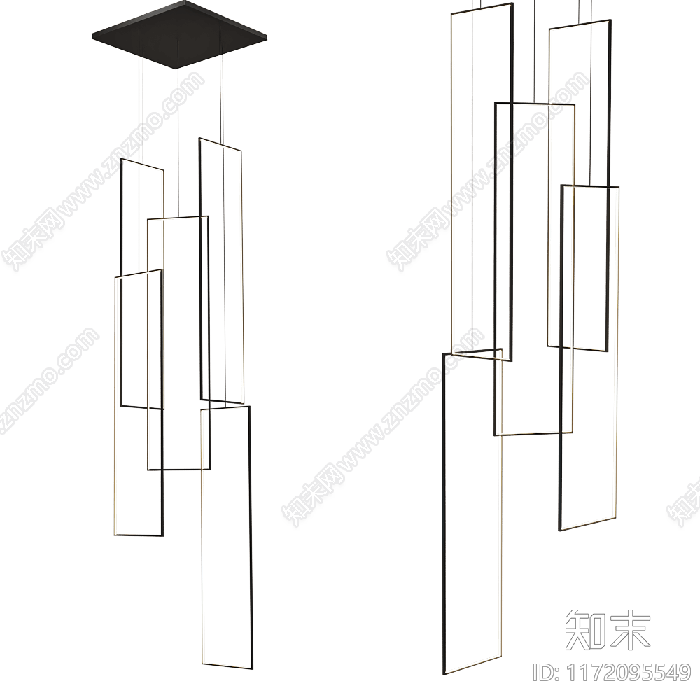 现代吊灯3D模型下载【ID:1172095549】