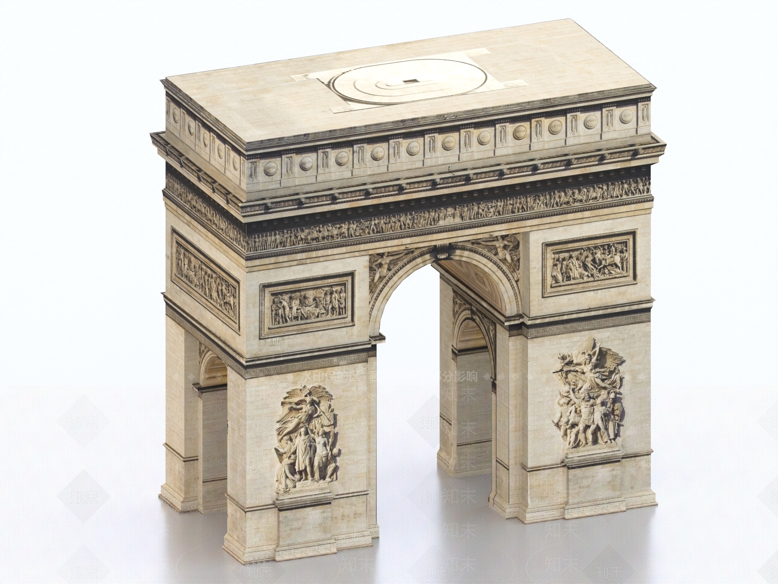 欧式艺术风格建筑3D模型下载【ID:1172106302】