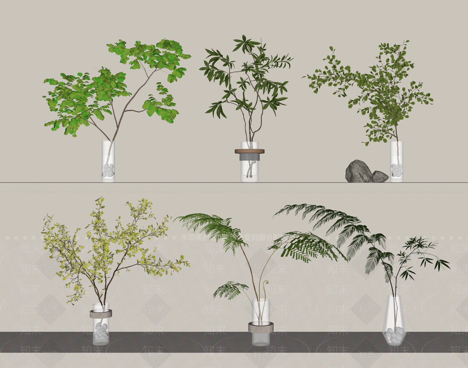 水生植物SU模型下载【ID:1172106905】