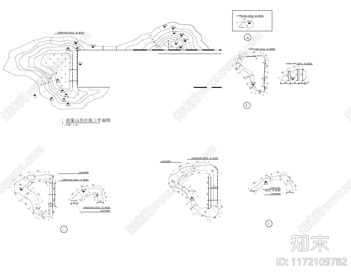 现代中式其他景观施工图下载【ID:1172109782】