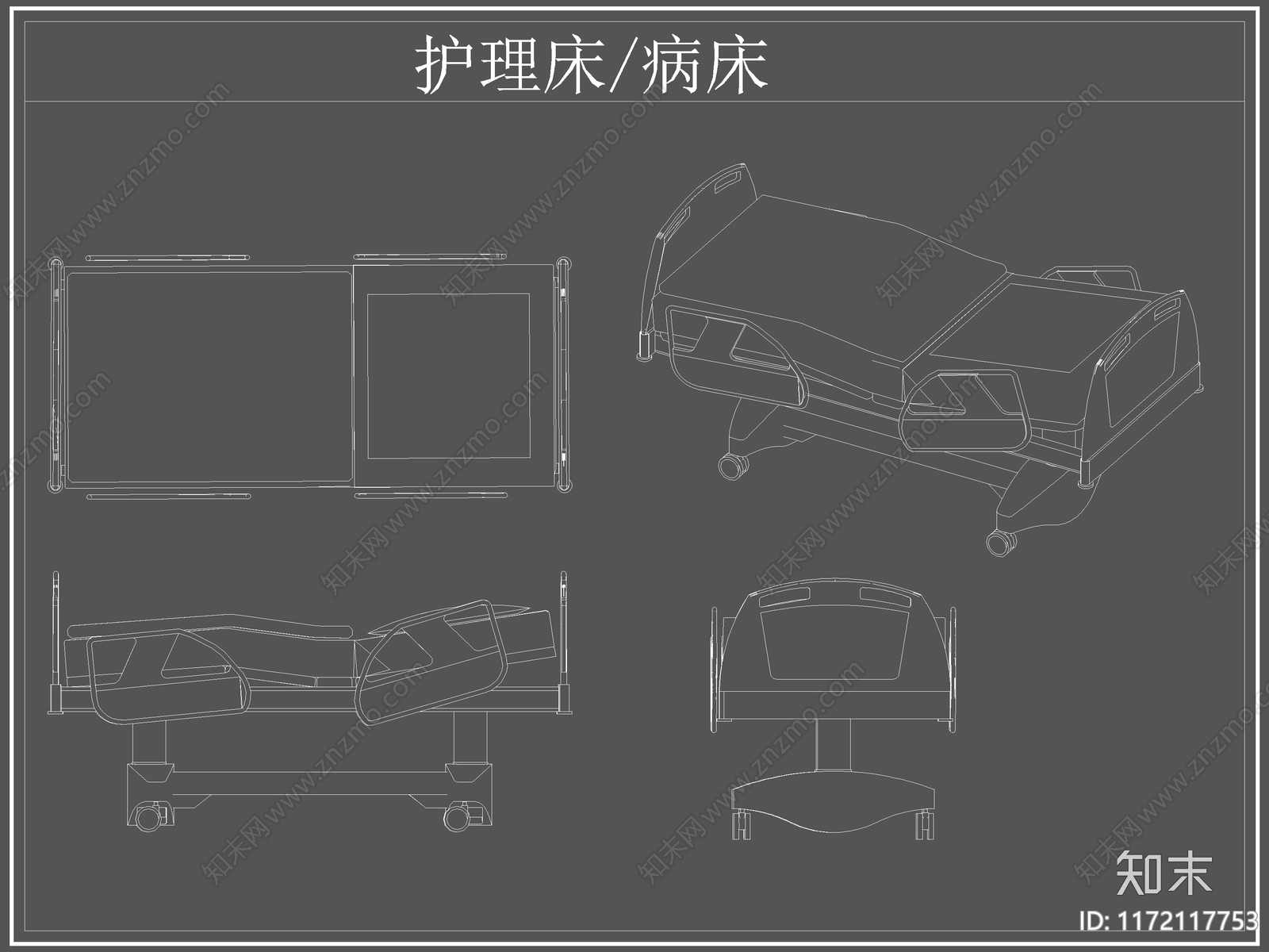 现代床cad施工图下载【ID:1172117753】