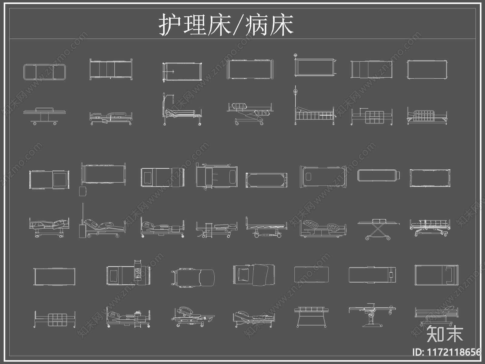 现代床cad施工图下载【ID:1172118656】