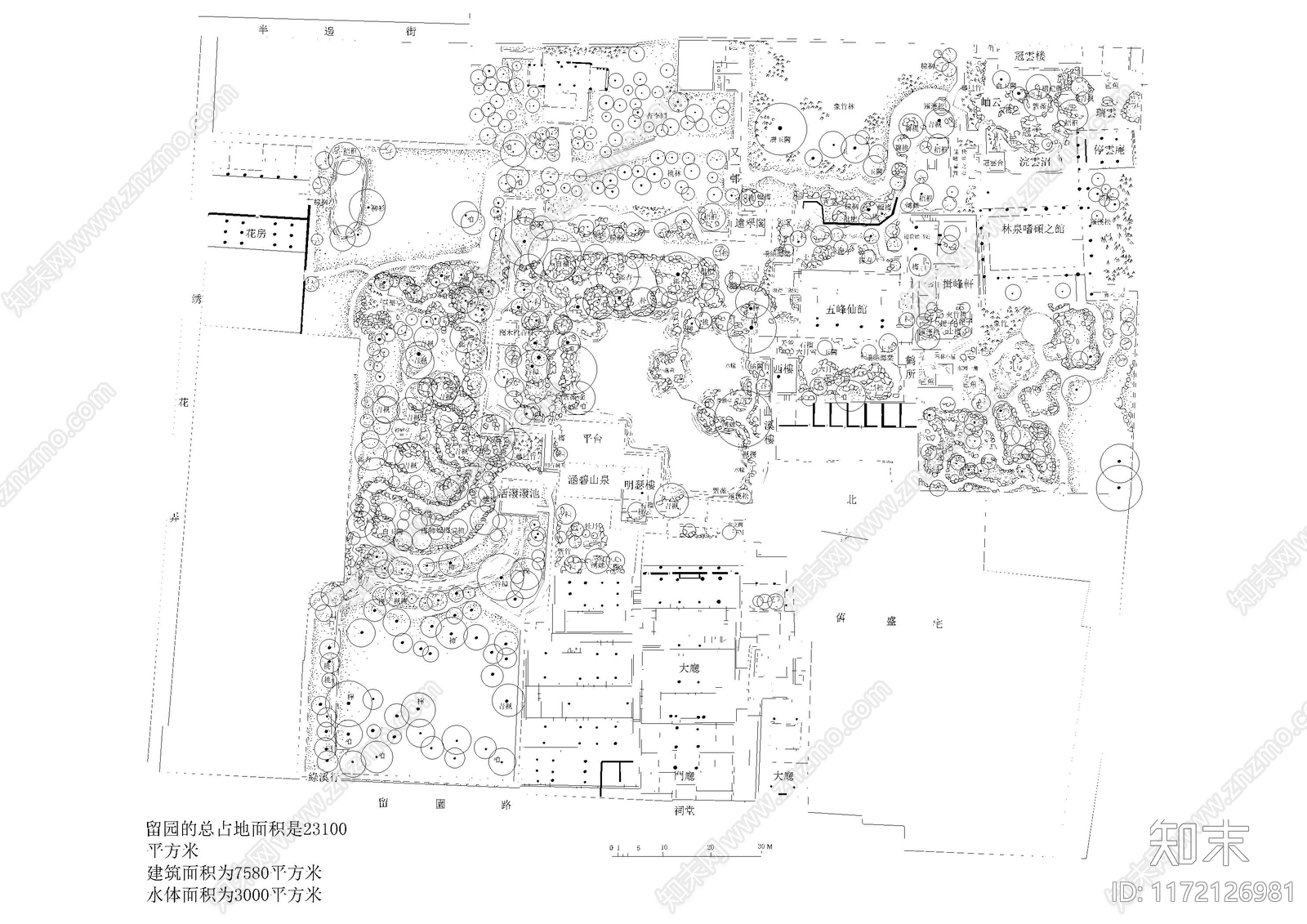 景观平面图cad施工图下载【ID:1172126981】