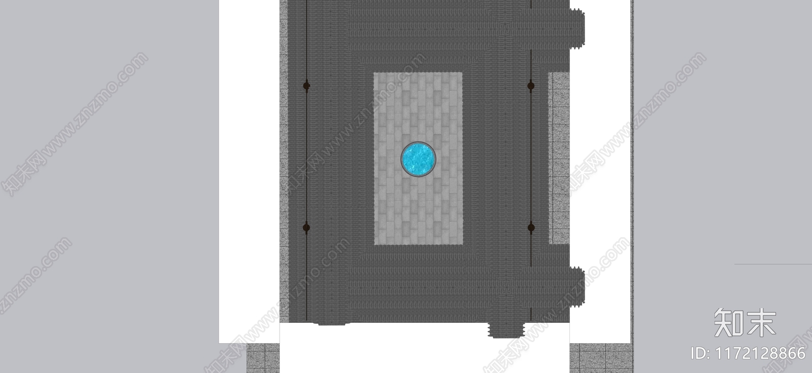 中式新中式民宿建筑SU模型下载【ID:1172128866】