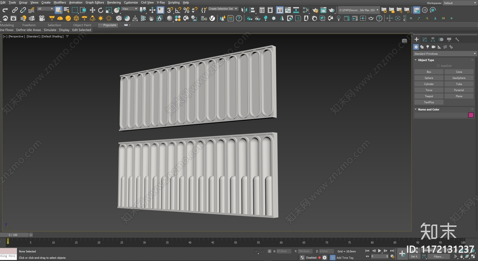 法式复古线条3D模型下载【ID:1172131237】