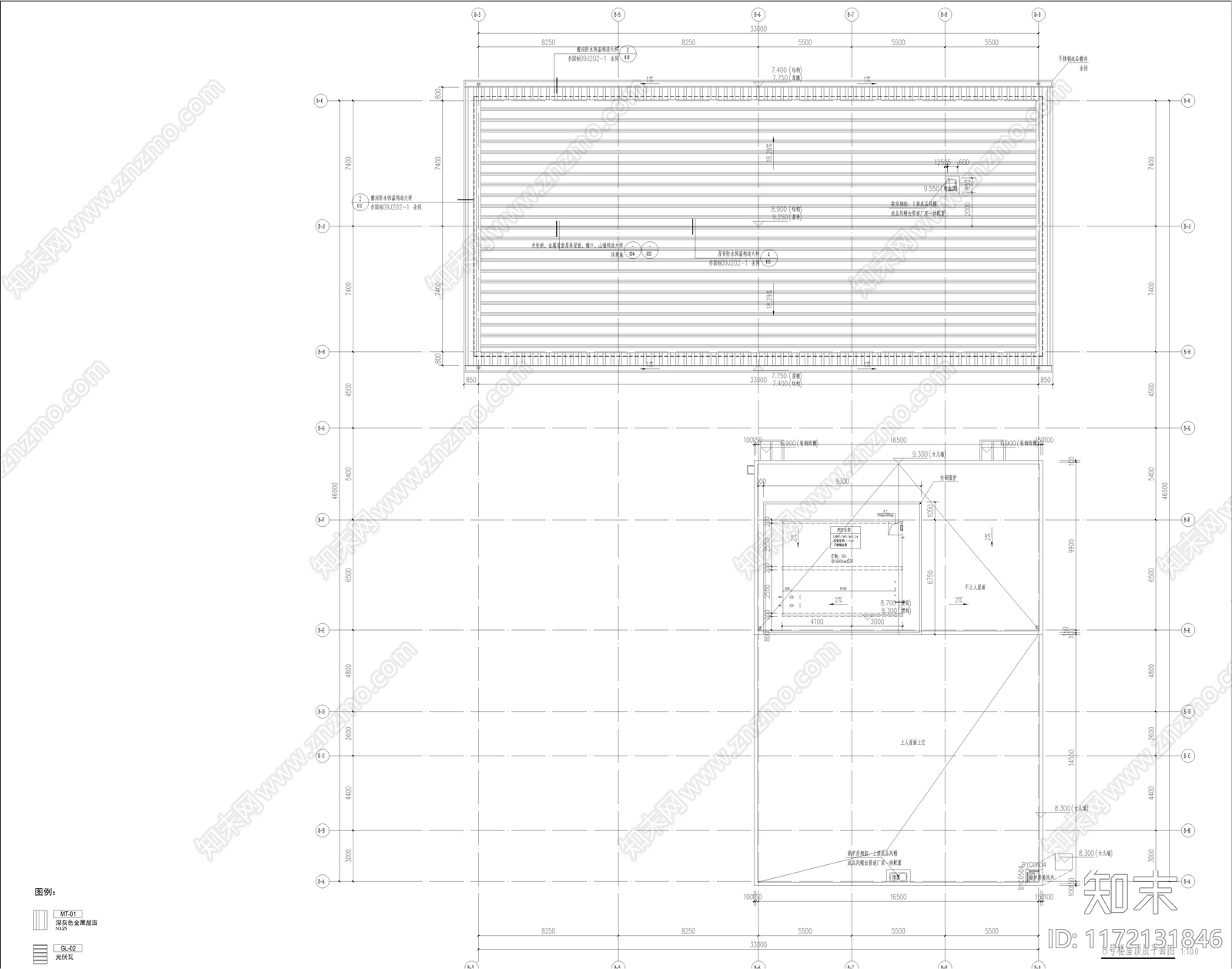 现代民宿建筑cad施工图下载【ID:1172131846】