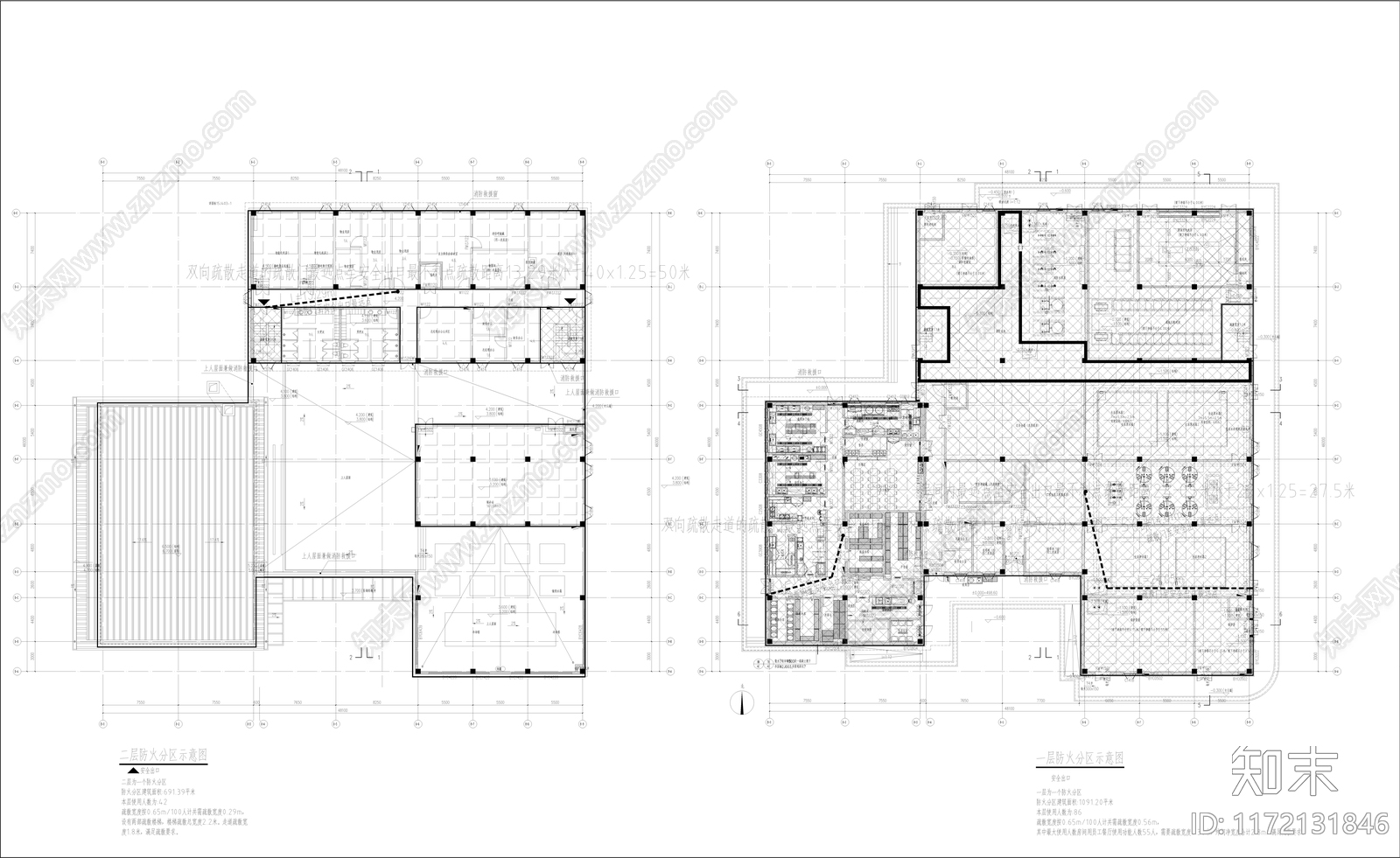 现代民宿建筑cad施工图下载【ID:1172131846】