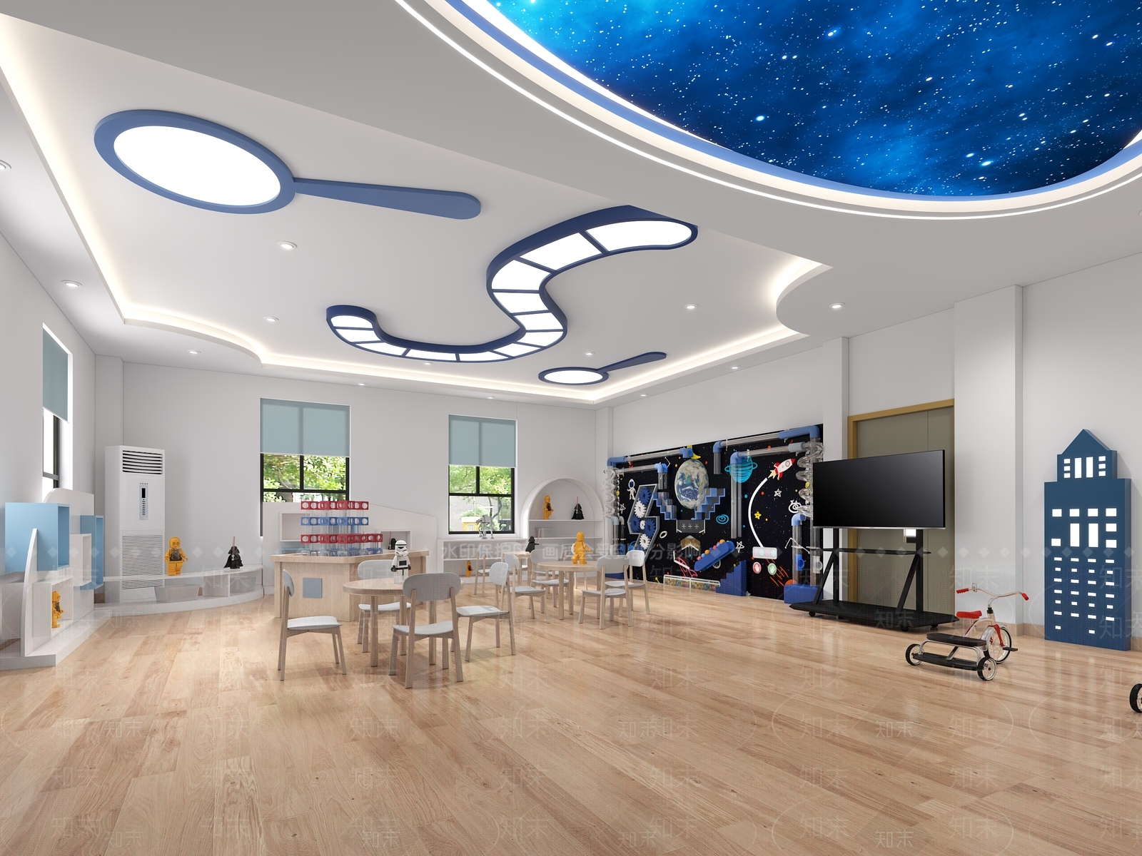 现代教室3D模型下载【ID:1172138881】
