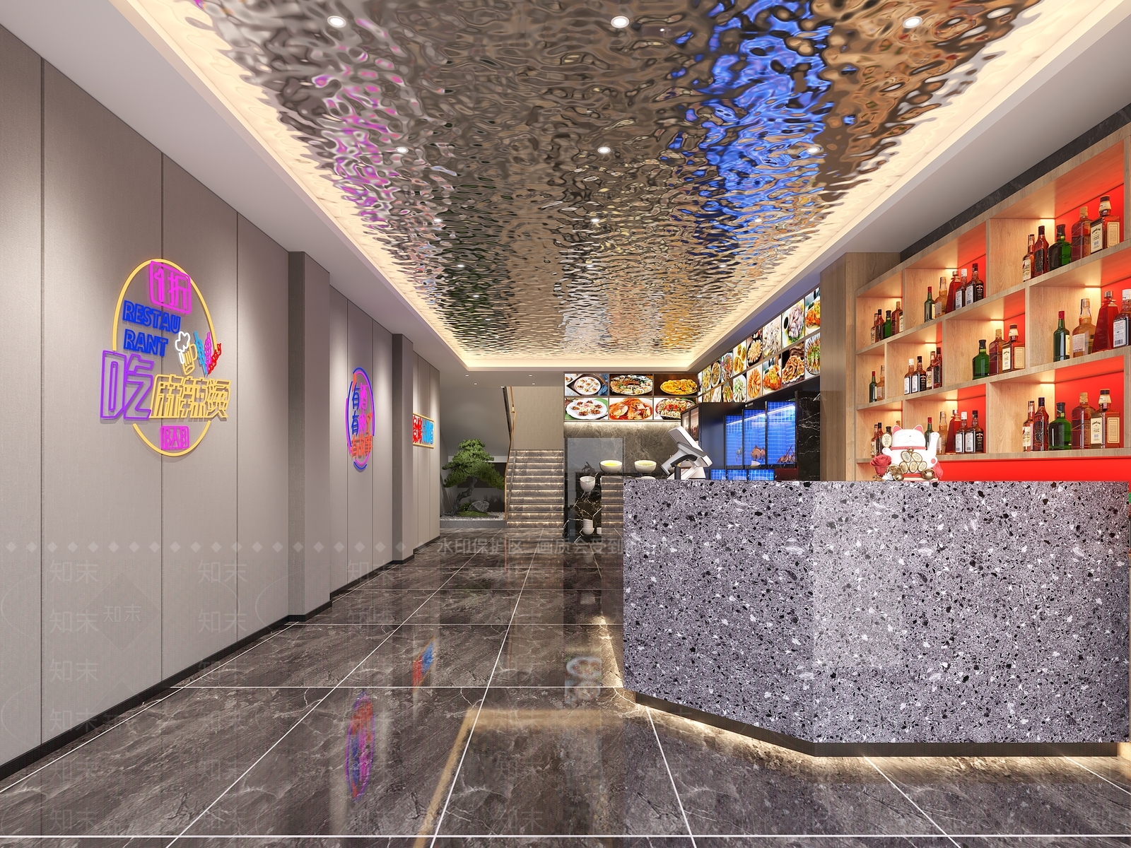 现代烧烤店3D模型下载【ID:1172139888】
