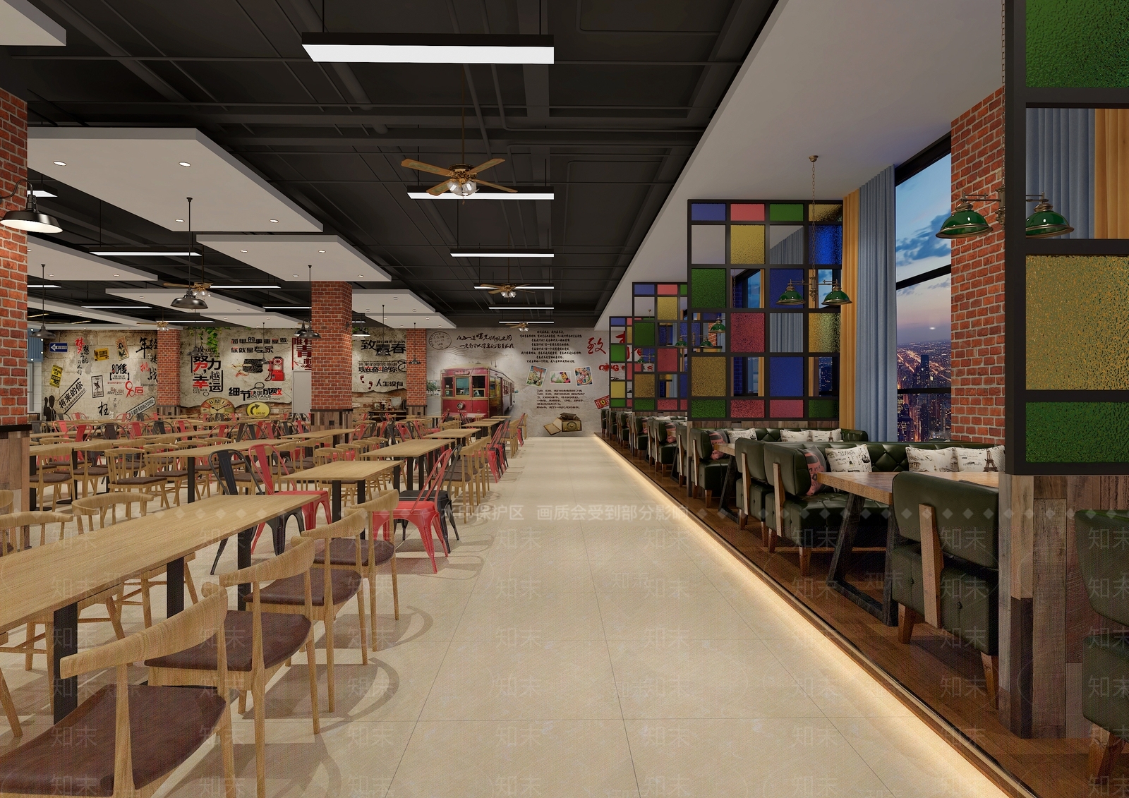 现代工业食堂3D模型下载【ID:1172143855】