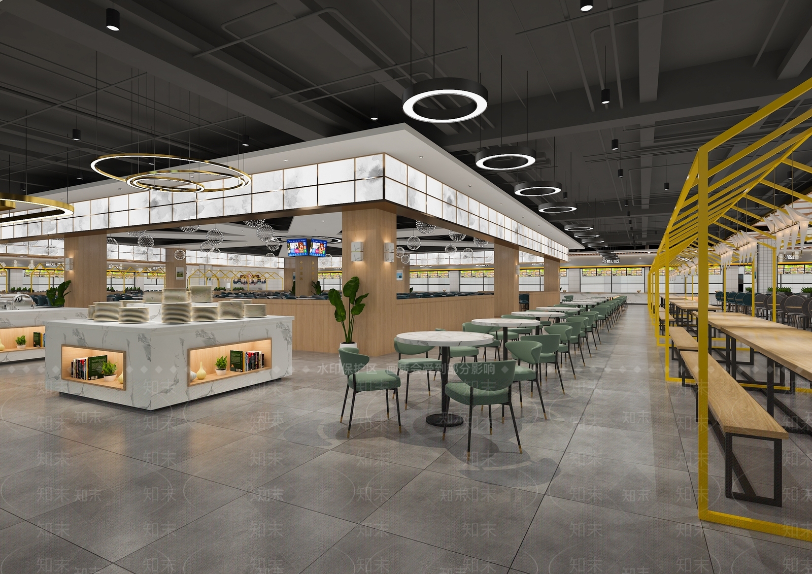 现代食堂3D模型下载【ID:1172144098】
