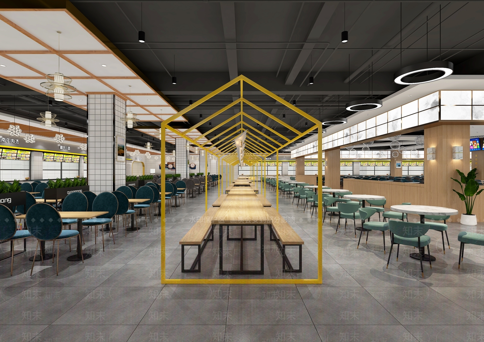 现代食堂3D模型下载【ID:1172144098】